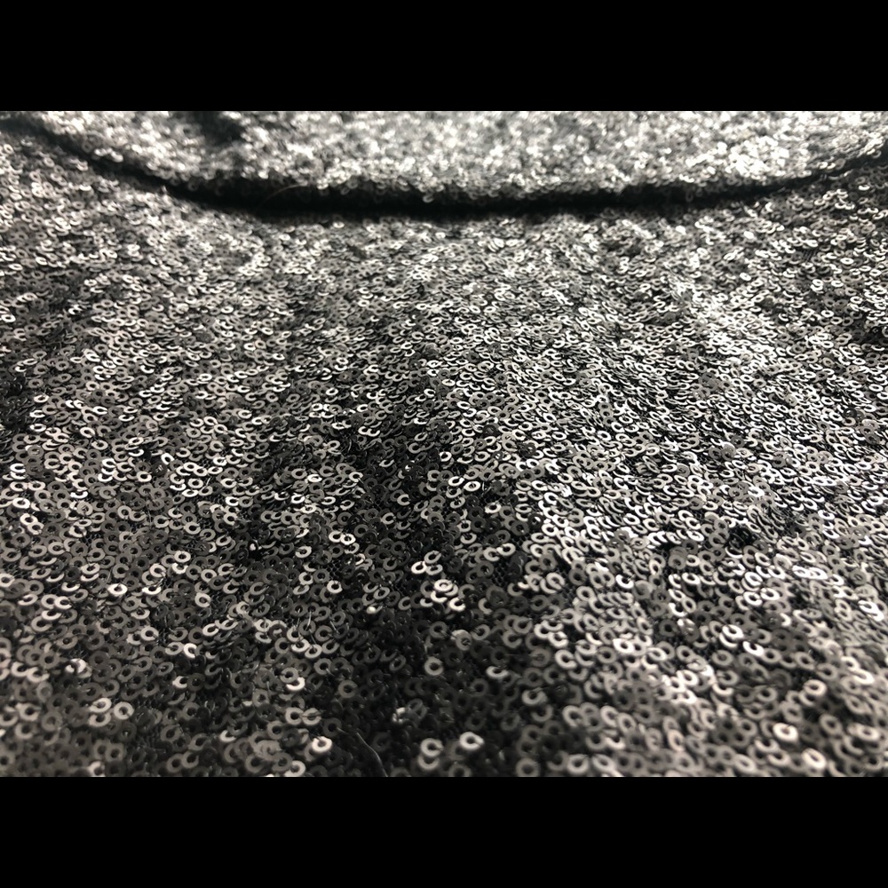 Size 8 WORN ONCE Black Sequin Gown